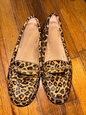 Vionic Leopard Print Slip-On Loafers - Tan/Black